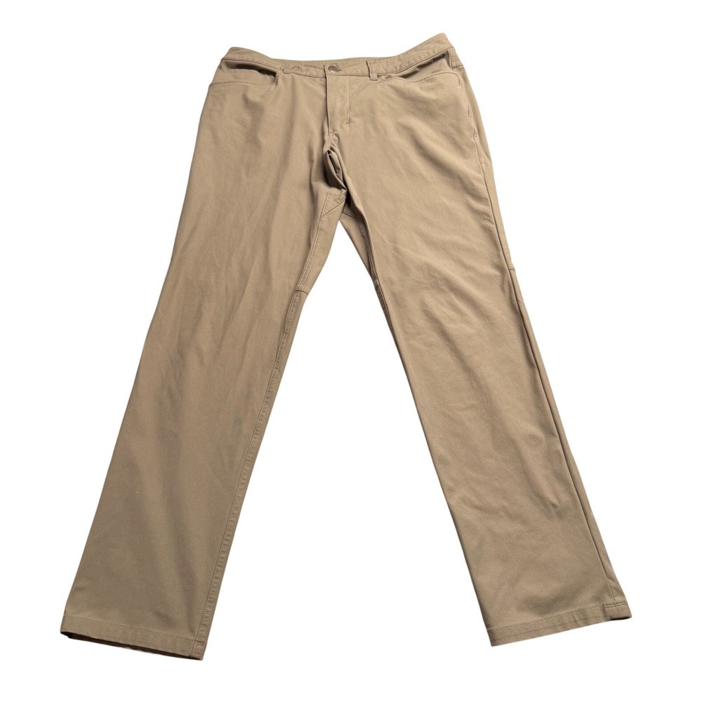 Lululemon Commission Pant Slim Warpstreme Tan Khaki Mens 32x30